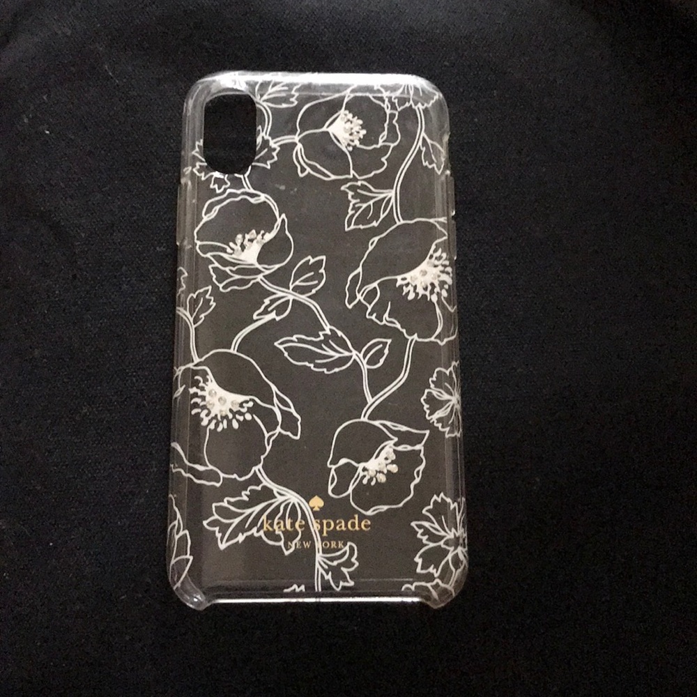 Kate Spade clear iPhone X case with flowers